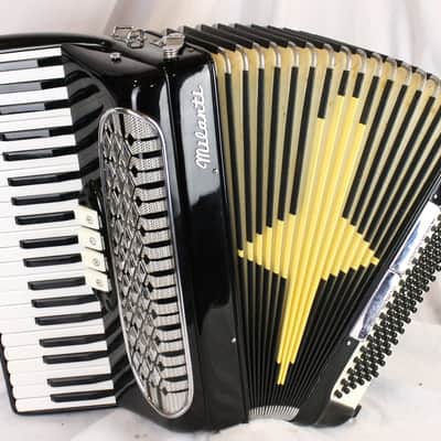 8128 - Black Milanti Model 3081 Piano Accordion LM 41 120 image 1