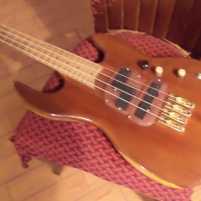 private stock 4  bass,handbuilt ,preorder of slab/neck thru   goregeous style of slim  jazz bass image 7