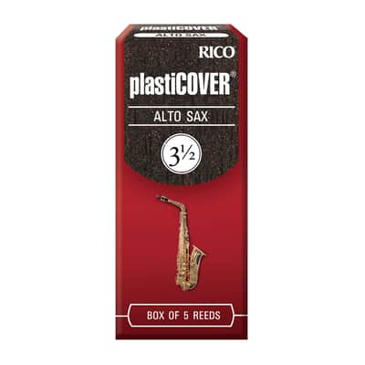Rico RRP05ASX350 Plasticover Alto Saxophone Reeds - Strength 3.5 (5-Pack)