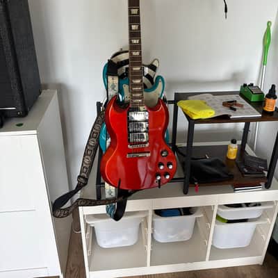 Gibson Sg Custom 3 pick ups - red image 3