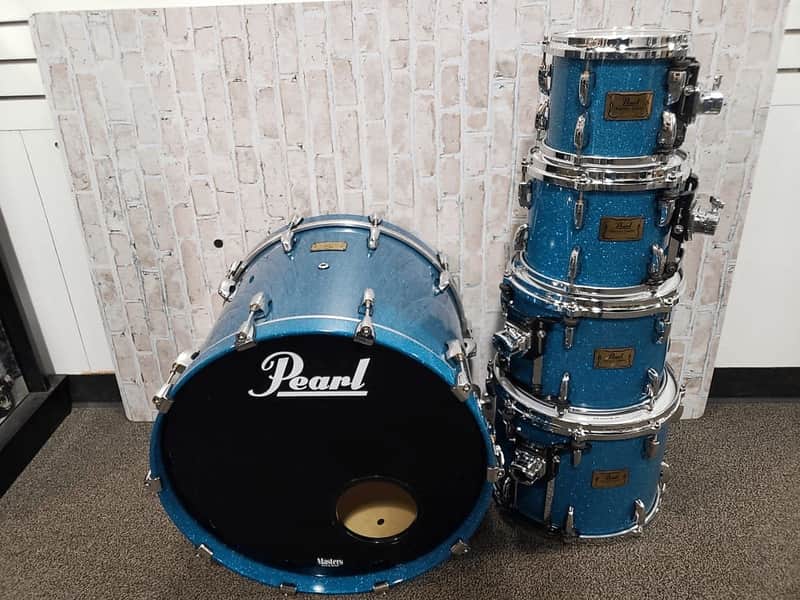 Pearl Masters studio birch 2000’s Ocean Blue Sparkle image 1