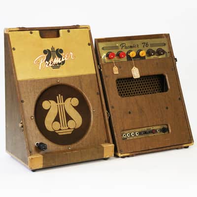 1956 Premier Model 76 Guitar Amplifier - 100% All Original, Nice Example, Sounds Great! image 2