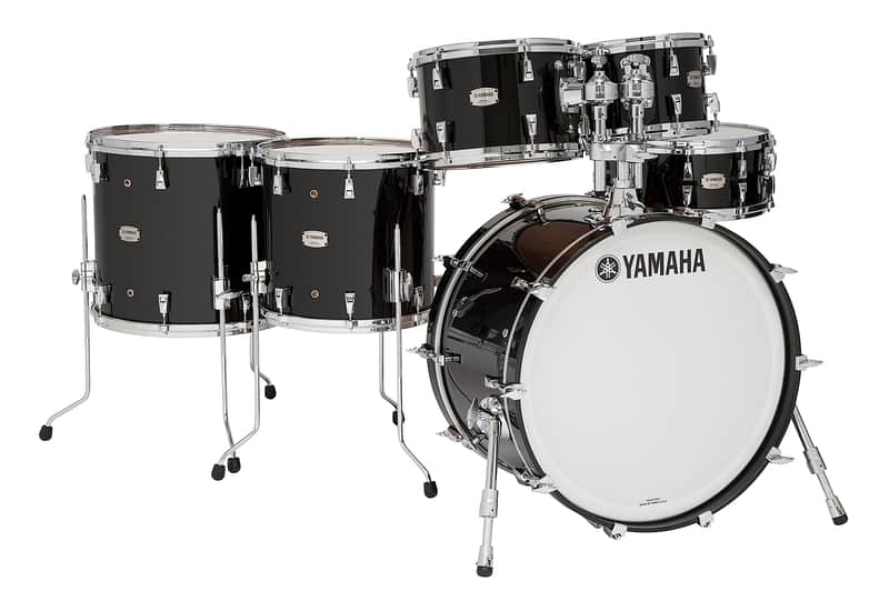 Yamaha Absolute Hybrid Maple Drum Shell Set , Solid Black - 22/10/12/14/16/14S image 1