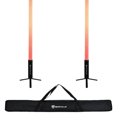 Rockville 2x ROCK SABER DJ/Stage Battery Tube Lights w/Wireless DMX+Stands+Bag image 11