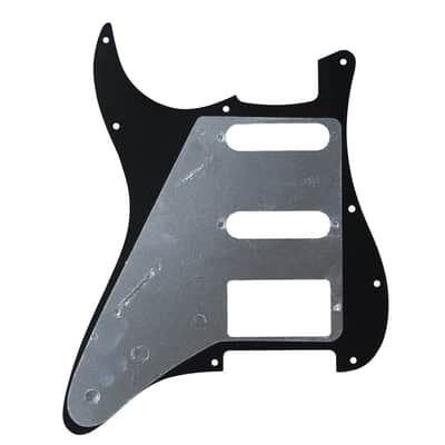 11 Holes HSS Pickguard ST Style Guitar Pickguard Pickguard Scratchplate with Screws,3Ply Black image 3