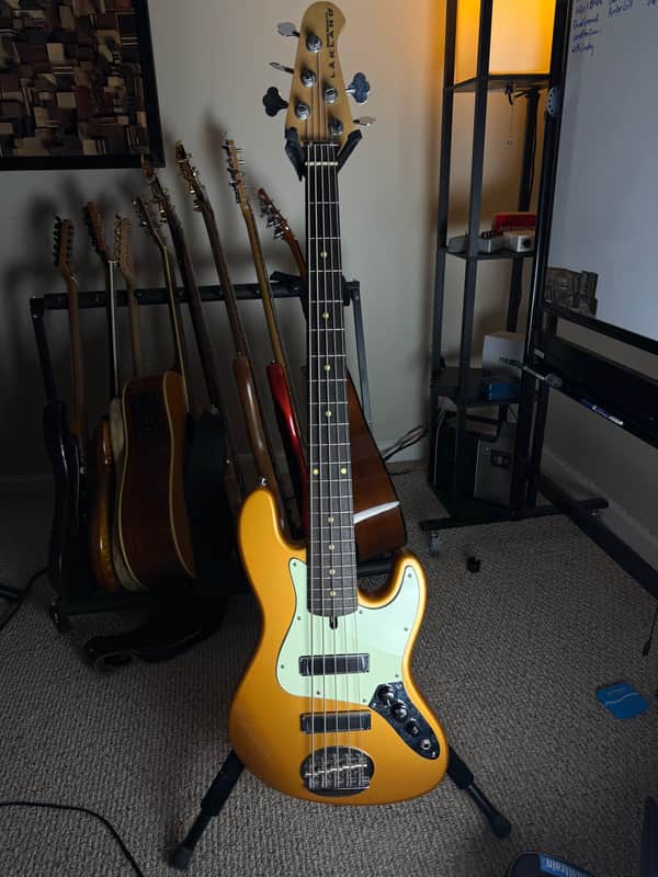 Lakland Skyline J-Sonic 5-String Aztec Gold Bass Guitar image 1