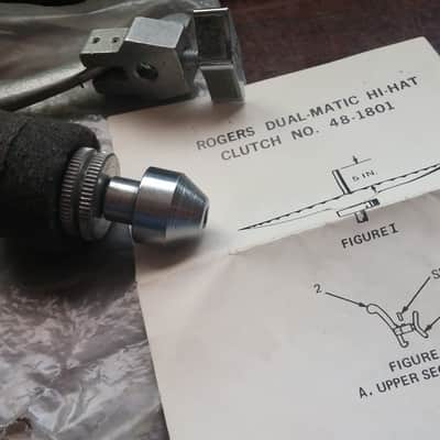 Vintage Rogers SUPREME Drop Hi Hat Clutch 70s NICE Dual-Matic 48-1801 Original Booklet NO TARIFFS !! image 11