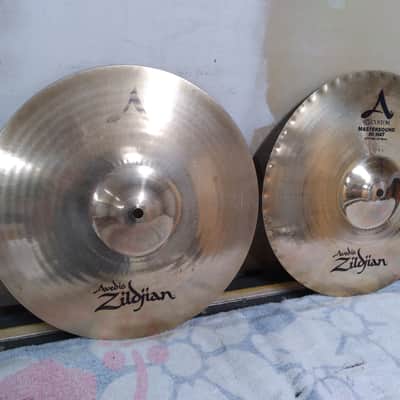 Zildjian 14" A Custom Mastersound Hi-Hat Cymbals (Pair) 1999 - Present - Brilliant image 2