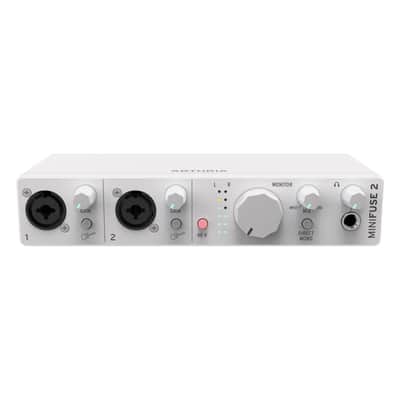 Arturia MiniFuse 2 Portable 2x2 USB Type-C Audio/MIDI Interface (White) image 1