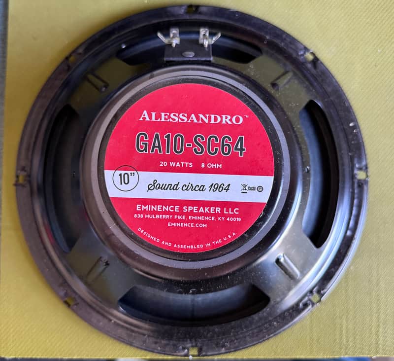 Pair of Eminence Alessandro GA10-SC64 10” 20-watt 8-ohm Speakers image 1