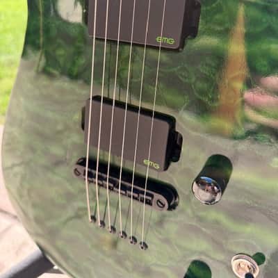 custom built Ibanez style guitar RGA style 2025 - Transparent green nitro image 10