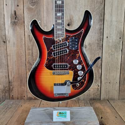 Silvertone Model 1445 1960s MIJ w/ original case - Sunburst image 1