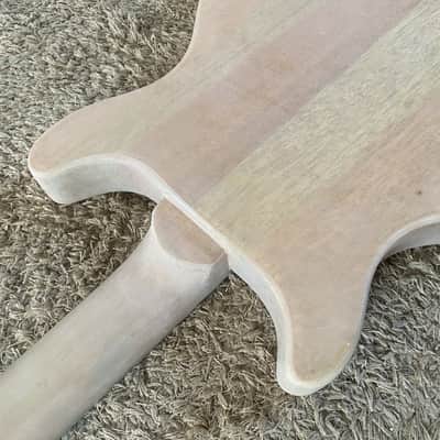 Double Cutaway Mahogany Wood Guitar Body and Neck DIY Project, Rosewood Fingerboard image 10