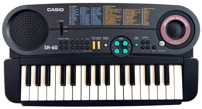 1996 Casio SK-60 32-Key Magical Singer Say & Play Sampling Keyboard With Output Jack image 1