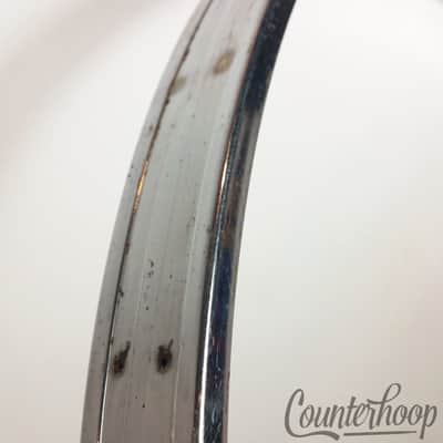 *Pearl 22" Bass Drum Metal Hoop/Rim Chrome Steel 7/8" Inlay Vintage 70s Japan* image 3