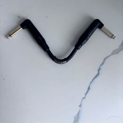 Mogami Gold Instrument 0.5RR 1/4" TS Right-Angle to Right-Angle Instrument Cable - 6" 2010s - Black image 2