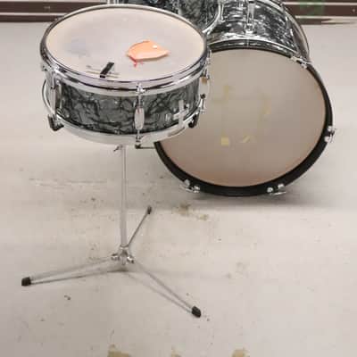 Stewart 3pc Drum Set Kit Black Pearl Vintage 1960's MIJ image 13