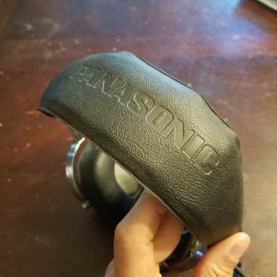 Panasonic EAH-20 Hi-Fi Stereo Headphones Japan 1970s - Chrome and black plastic/rubber image 5