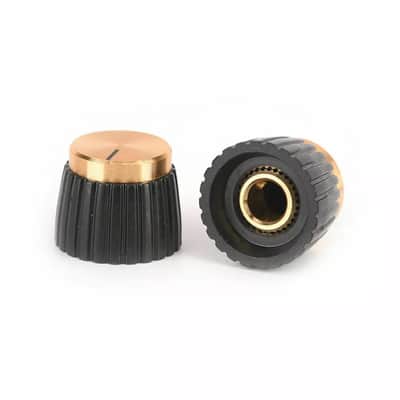 10-Pieces Guitar AMP Knobs Black Gold Cap fits Marshall Amplifier image 4