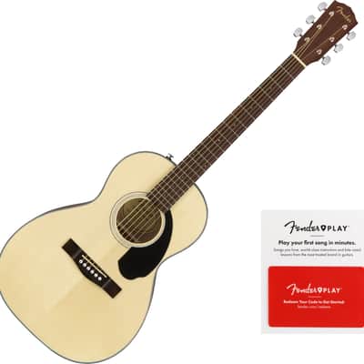 Fender 0970120021 CP-60S Parlor Acoustic Guitar, Walnut Fingerboard, Natural w/ Fender Play Prepaid Card image 1