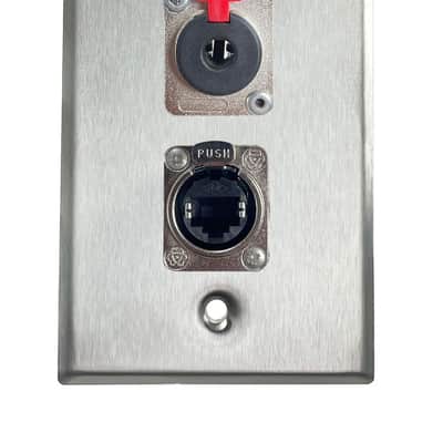 Stainless PROCRAFT SPL-2X-ST-VAR 1 Gang Stainless Pro Audio Installation Wall Plate Loaded, Made in the USA-RJ45 (CAT 5) Feed-Thru / HDMI Feed-Thru image 20