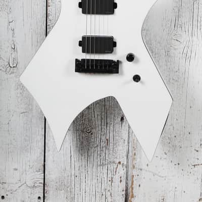 BC Rich Warlock Prophecy Electric Guitar with Quad Bridge Matte White Finish image 1