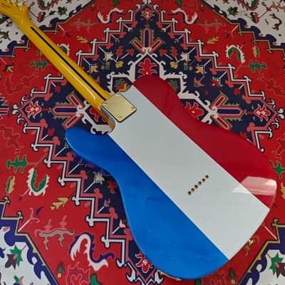Custom Built "America" electric guitar 2026 - Multicolored color CUSTOM TL Electric Guitar gold hardware image 2