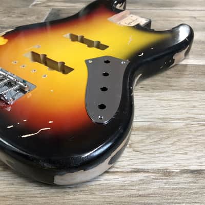 Made to Order - FRANCHIN Uranius bass body JACO PASTORIUS REPLICA Relic Aged Sunburst 100% Nitro Lacquer Alder Jazz-Bass Style Made in Italy image 6
