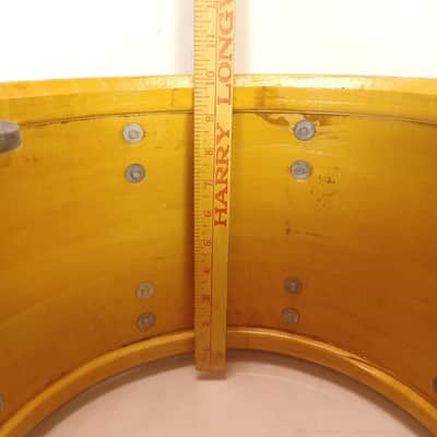 Ludwig 10x14"69 Gold Sparkle/Black Cortex Snare Drum Vintage Keystone 3Ply Maple image 9