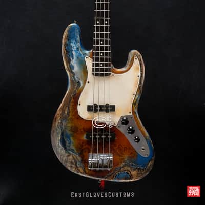 Fender Jazz Pelham Blue/Amber Paisley Bass Heavy Aged Relic (RARE) image 14