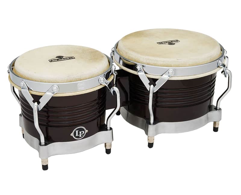 Latin Percussion Matador Series Wood Bongos - Dark Brown image 1