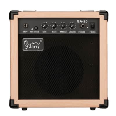 Glarry 20W GB-20 Electric Bass Guitar Amplifier Natural Color image 3