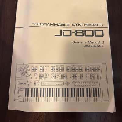 Roland JD-800 Manual 1990’s  - Yellow