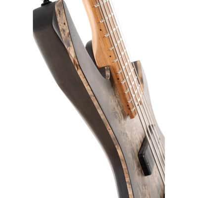 Cort SPACE5SDB Artisan Series Space 5 Poplar Burl Top Soft Maple Body 7pcs Roasted Maple, Walnut, Purple Heart & Maple Neck 5-String Bass Guitar w/Gig Bag image 8