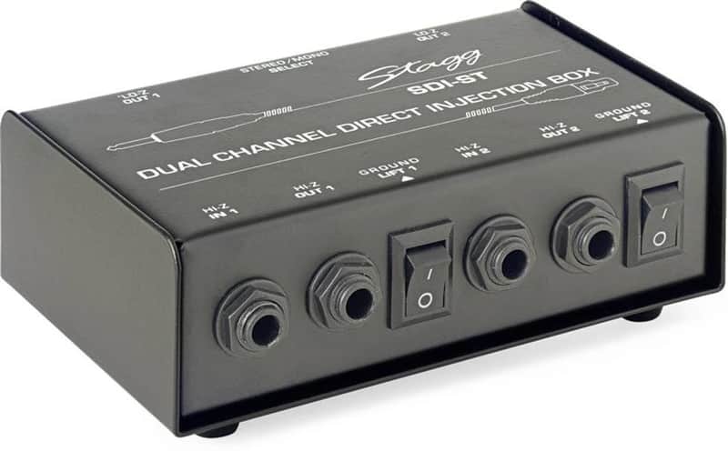 Stagg 2 Channel DI Box with Mono/Stereo Switch image 1