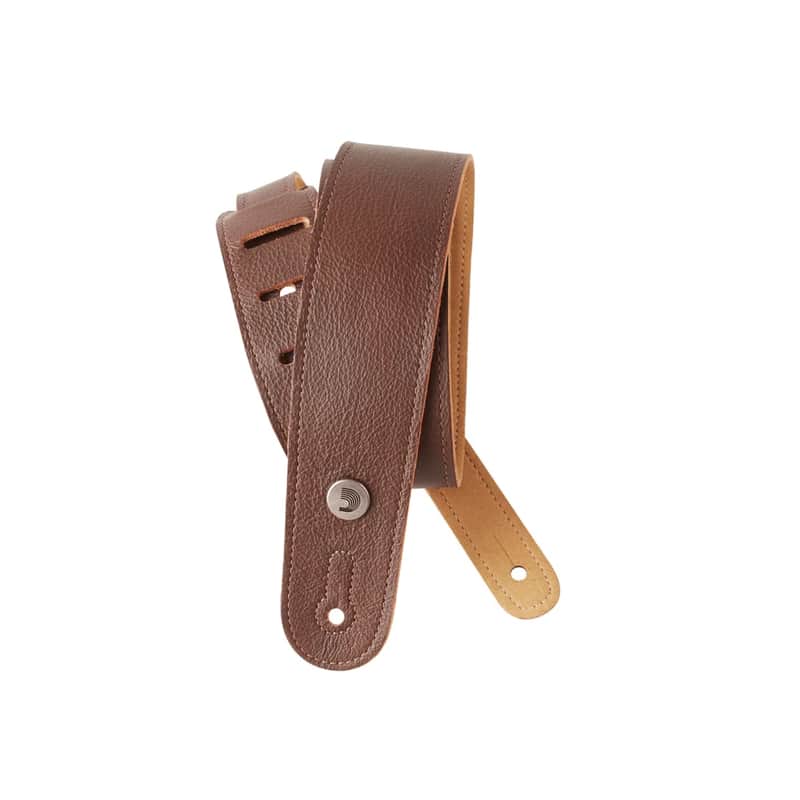 Slim Garment Leather Guitar Strap, Brown image 1