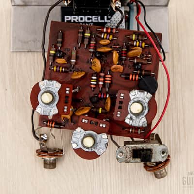 1972 Electro Harmonix Big Muff Triangle V1 Vintage Fuzz Guitar Effects Pedal, Fairchild FS3699 Transistors image 8