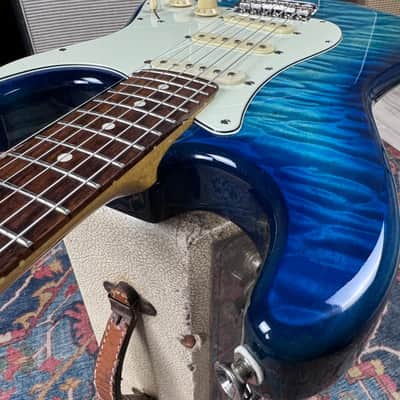 Fender FSR Quilt Top Stratocaster Model ST62-QT-AQB - Aquamarine Blue image 21