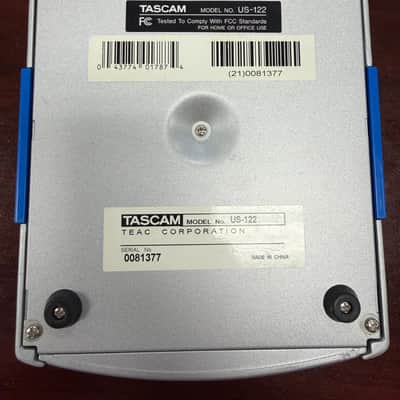 TASCAM US-122 USB Audio Interface 2000s - Silver and Blue image 2