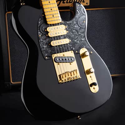 Dean Zelinsky Dellatera Z-Glide Custom 2019 Classic Black, 3 Pickup and Gold Hardware image 2