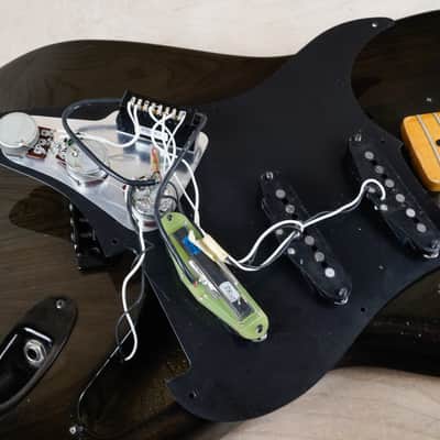 Fender Order Made ST-57 Stratocaster '57 Reissue MIJ 1991 Transparent Black w/ Matching Headstock Japan Fujigen HSS w/ Bag image 9