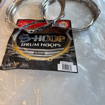 S-HOOP drum Hoops Two 8”6 lugs never been used 2022 - Chrome image 2