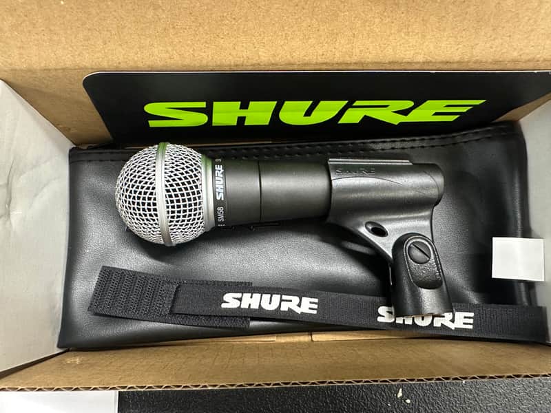 Shure SM58 Handheld Cardioid Dynamic Microphone 1984 - Present - Black image 1