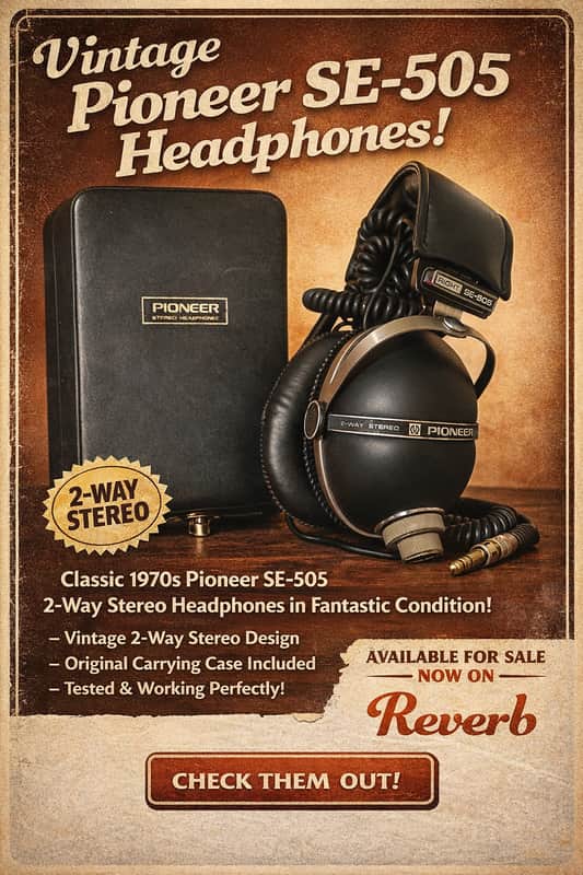 Pioneer SE 505 1970s - Original vintage finish with normal age-related wear.