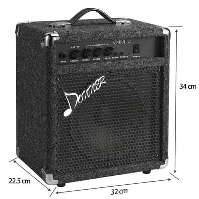 25 Watt Bass Guitar Amplifier DBA Electric Practice Bass Combo AMP with Cable Power Cord image 4