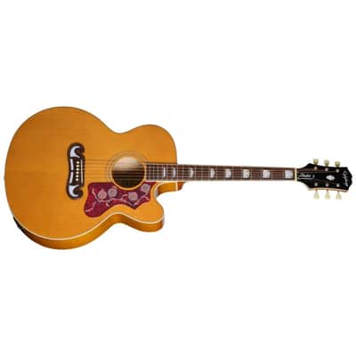 Epiphone J-200 Studio EC Acoustic-Electric Guitar w/ Gig Bag - Antique Natural image 3