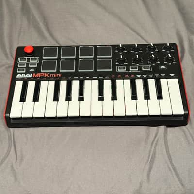 Akai MPK Mini MKII 25-Key MIDI Controller 2014 - Present - Red with Black Keys image 2