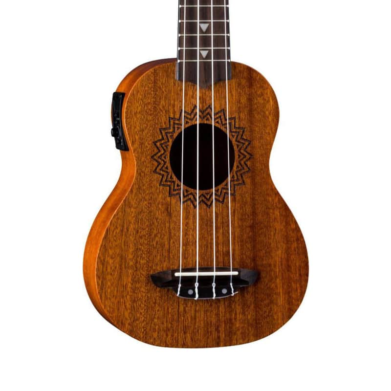 Luna UKE-VMS-EL Vintage Mahogany Soprano Ukulele w/ Preamp, Tuner image 2