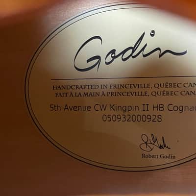 Godin 5th Avenue CW Kingpin II HB Cognac Burst + NEW + S.# 050932000928 image 5
