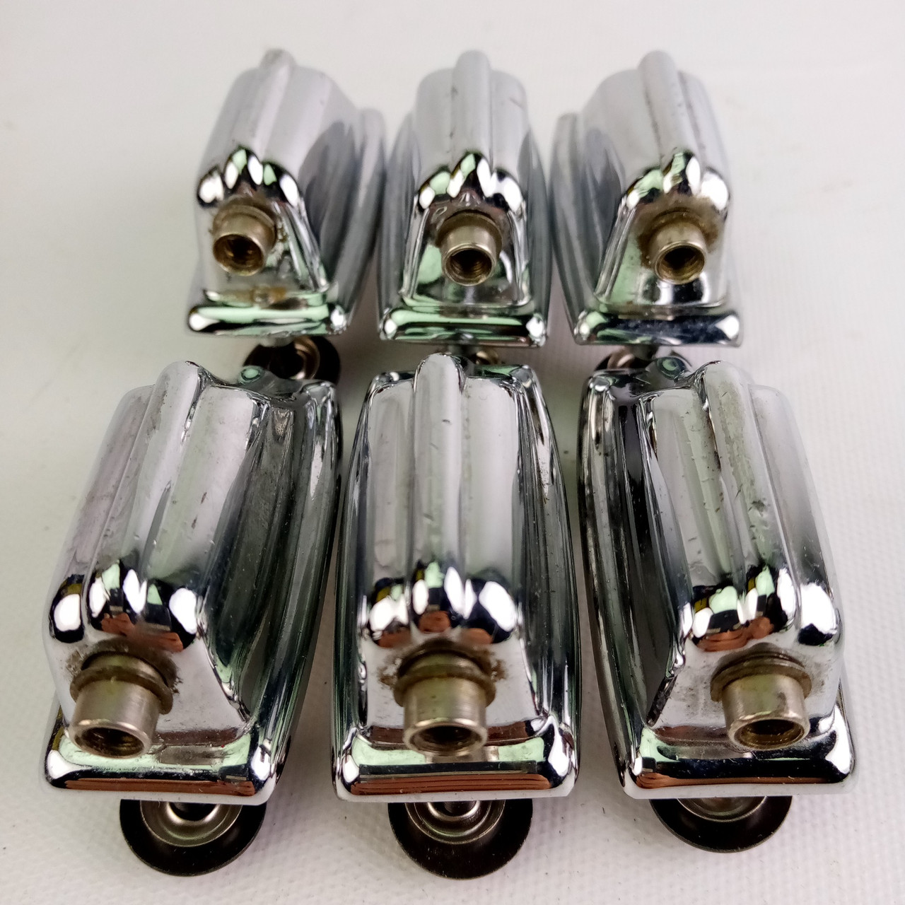 Rogers 6x Beavertail Tom/Snare Drum Lugs Chrome Fullerton Vintage 70s XP8 Big R — main photograph